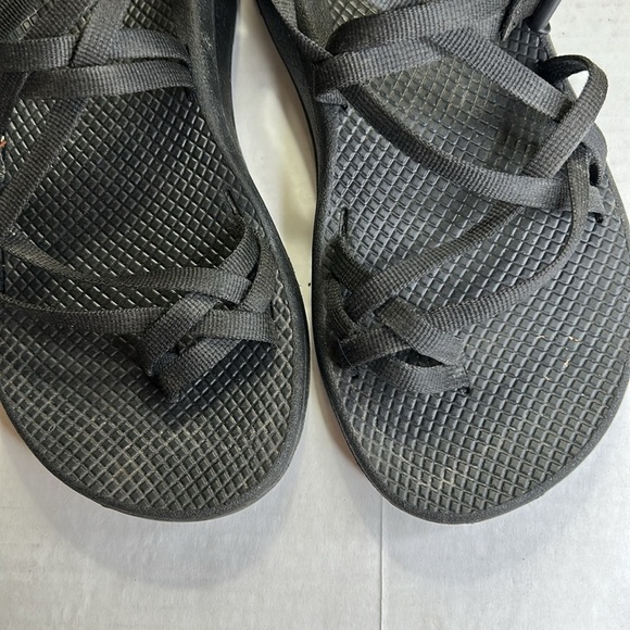 CHACO WOMENS BLACK STRAPPY ADJUSTABLE. STRAPS OUTDOOR SPORTS SANDAL SZ W10 - Picture 3 of 12